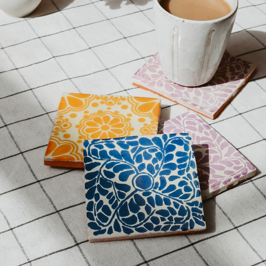 Set of 4 Mexican Style Coasters | 9 Designs Available