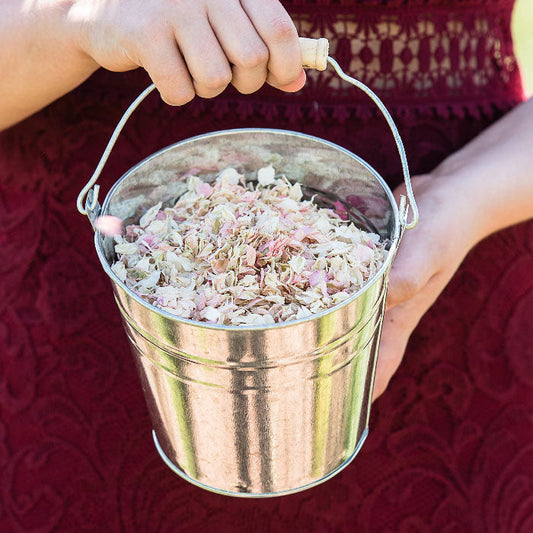 Silver Confetti Pail (20-24 handfuls)