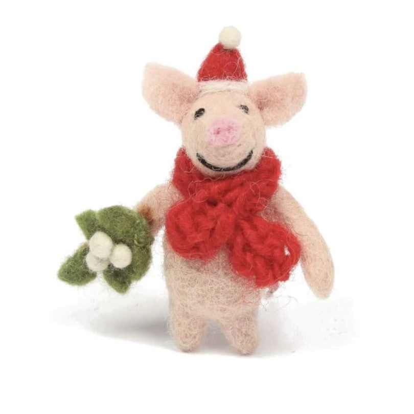 Felt Animal Christmas Tree Decoration | Piglet
