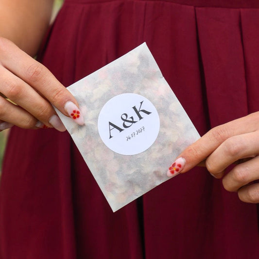 Modern Monogram Personalised Confetti Sachet